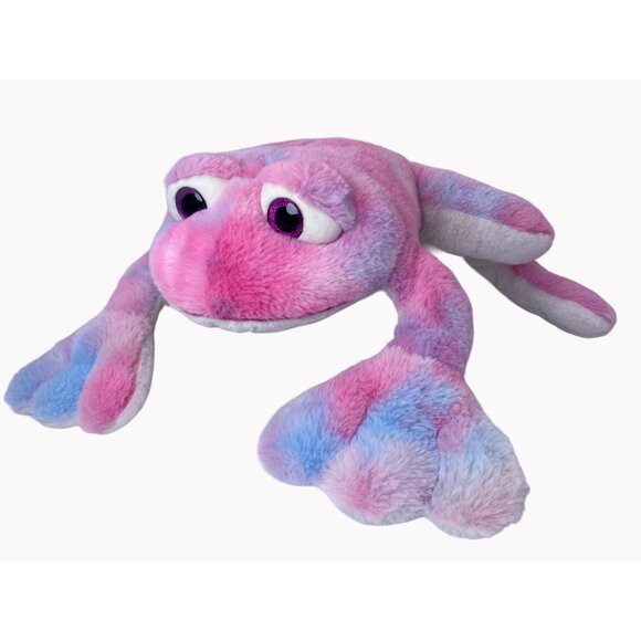 Squishmallow 22" Jumbo Large tye dye Frog Plush Pink Glitter Eyes Original - Picture 1 of 10